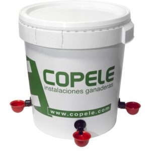 Bebedero basculante con depósito para aves 30 litros