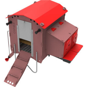 Gallinero móvil Red Roof mediano