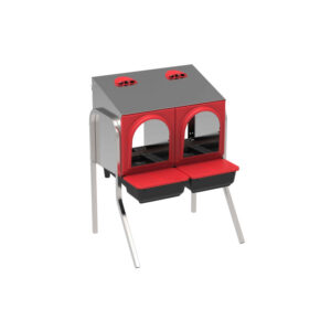 Ponedero interior metálico "Platinum" 2 departamento con patas