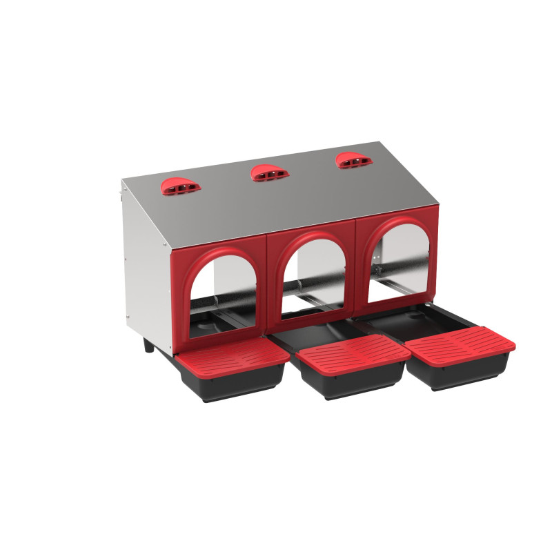 Ponedero interior metálico "Platinum" 3 departamentos